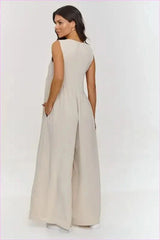 Breezy Maxi Jumpsuit Loose Cut Wide Legs for Women