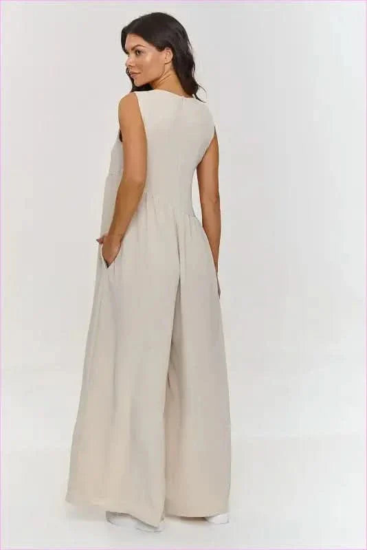 Breezy Maxi Jumpsuit Loose Cut Wide Legs for Women