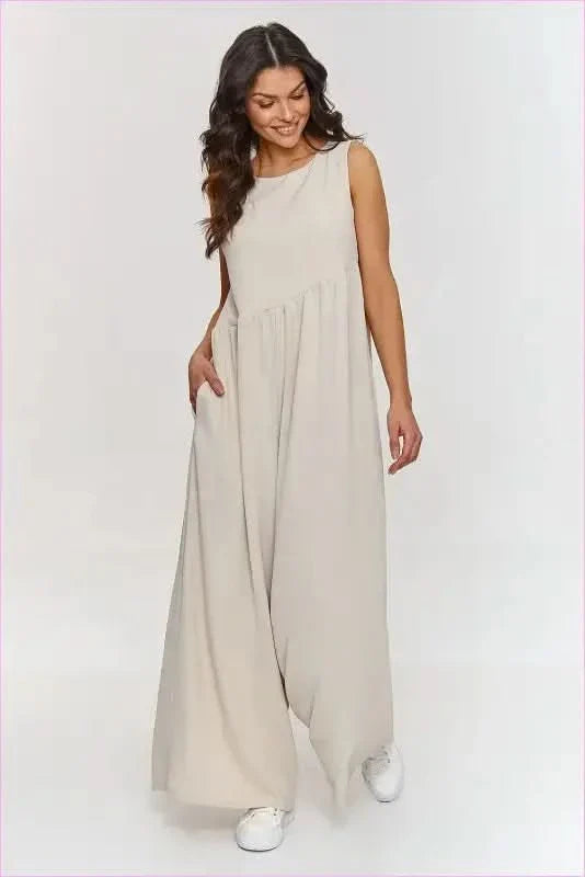 Breezy Maxi Jumpsuit Loose Cut Wide Legs for Women