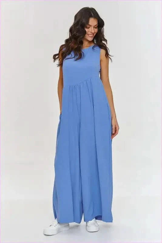 Breezy Maxi Jumpsuit Loose Cut Wide Legs for Women