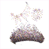 Bridal Headdress Crown Set with Colored Diamond Necklace and Earrings