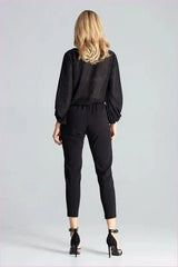 Brocade Stripe Black Trousers Unique Fashion Style