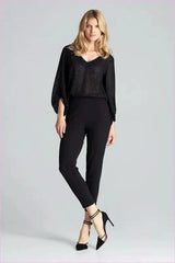 Brocade Stripe Black Trousers Unique Fashion Style