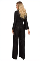 Brocade Trim Jumpsuit Unique Fashion Style