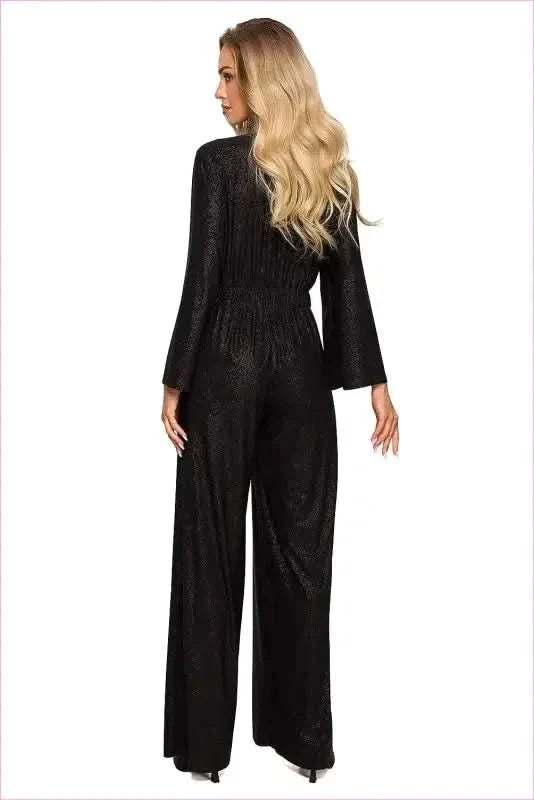 Brocade Trim Jumpsuit Unique Fashion Style
