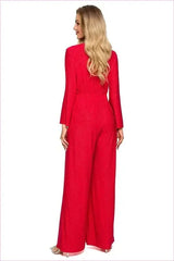 Brocade Trim Jumpsuit Unique Fashion Style