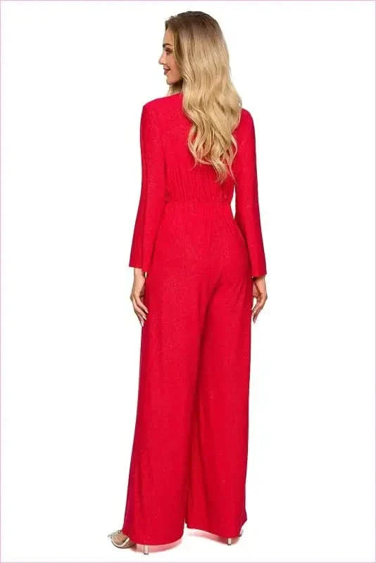 Brocade Trim Jumpsuit Unique Fashion Style