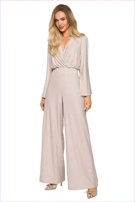 Brocade Trim Jumpsuit Unique Fashion Style