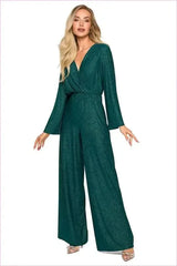 Brocade Trim Jumpsuit Unique Fashion Style