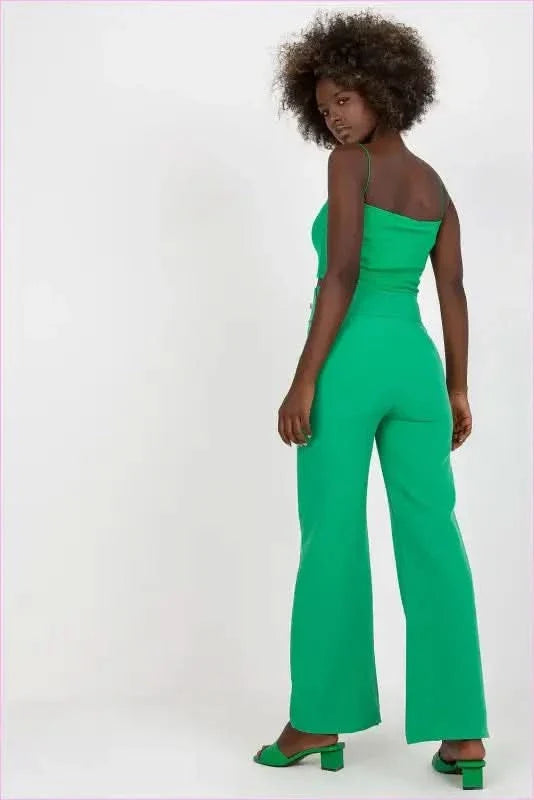 Button Front High Waisted Pants Unique Style
