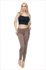 Button Trim Trousers Unique Style Fashion Pants