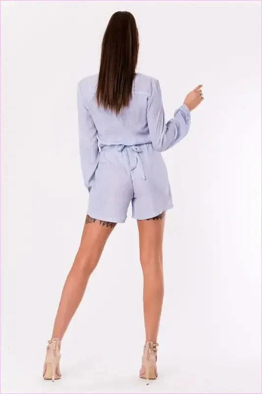 Buttoned Belted Overalls Unique Style Fashion