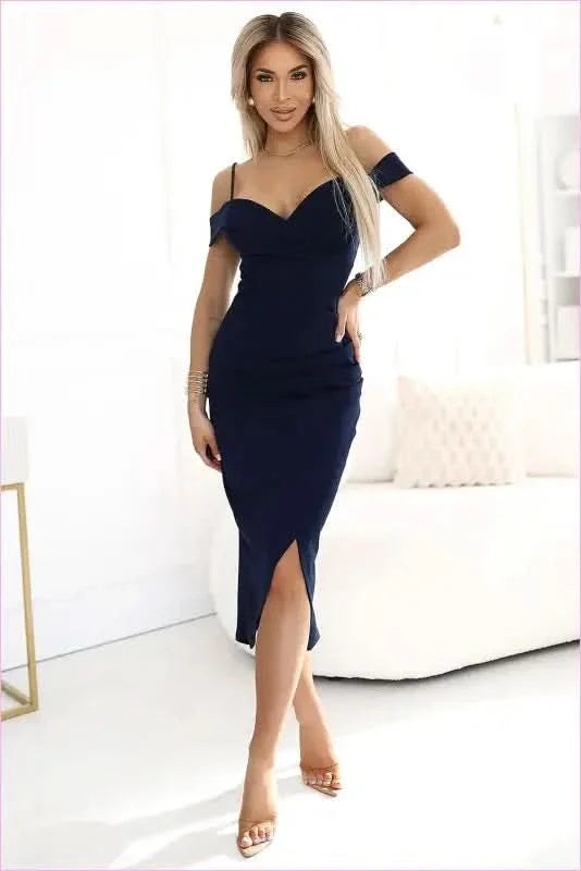 Calie Numoco Beige Midi Dress Unique Style Fashion