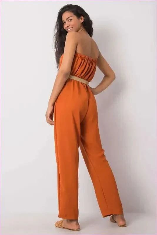 Casual Cotton Jumpsuit with Elastic Band