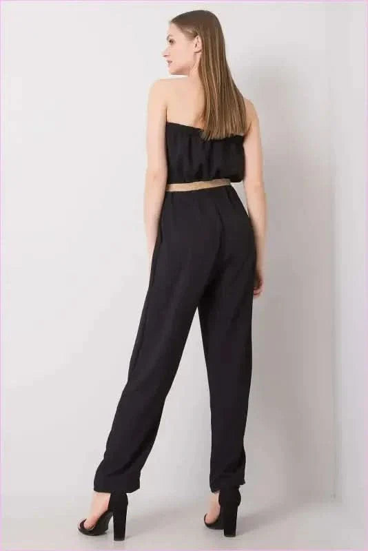 Casual Cotton Jumpsuit with Elastic Band