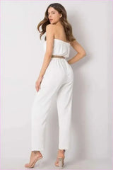 Casual Cotton Jumpsuit with Elastic Band
