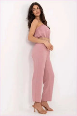 Casual Cotton Jumpsuit with Elastic Band