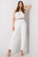 Casual Cotton Jumpsuit with Elastic Band