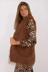 Casual Style Fur Vest Polyester Fashion