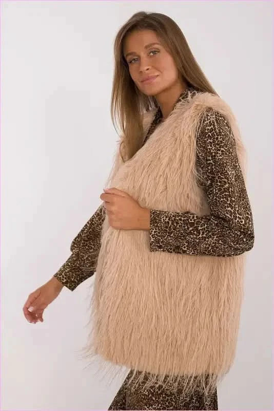 Casual Style Fur Vest Polyester Fashion