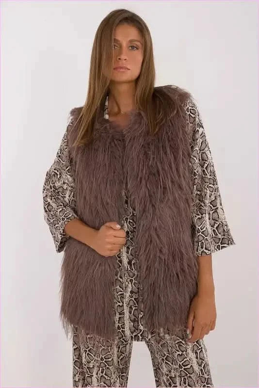 Casual Style Fur Vest Polyester Fashion