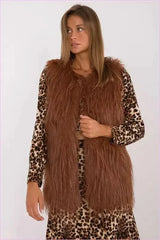 Casual Style Fur Vest Polyester Fashion