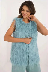 Casual Style Fur Vest Polyester Fashion