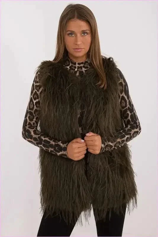 Casual Style Fur Vest Polyester Fashion