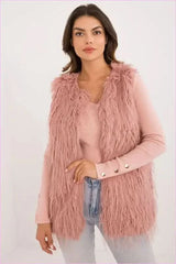 Casual Style Fur Vest Polyester Fashion
