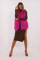 Casual Style Fur Vest Polyester Fashion