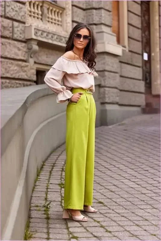 Chain Detail Bell Bottoms Unique Style Fashion