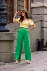 Chain Detail Bell Bottoms Unique Style Fashion