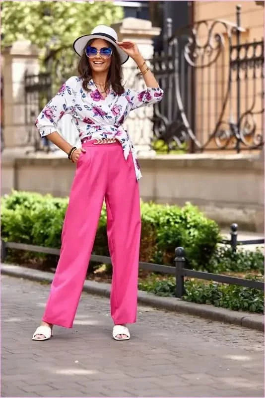 Chain Detail Bell Bottoms Unique Style Fashion