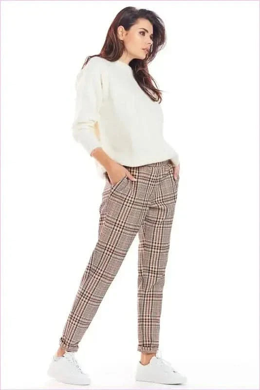 Checked Trousers Unique Fashion Style