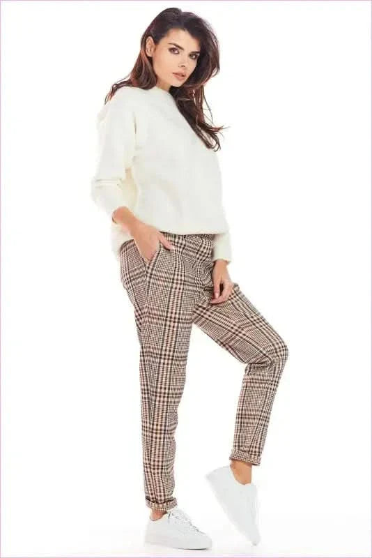 Checked Trousers Unique Fashion Style