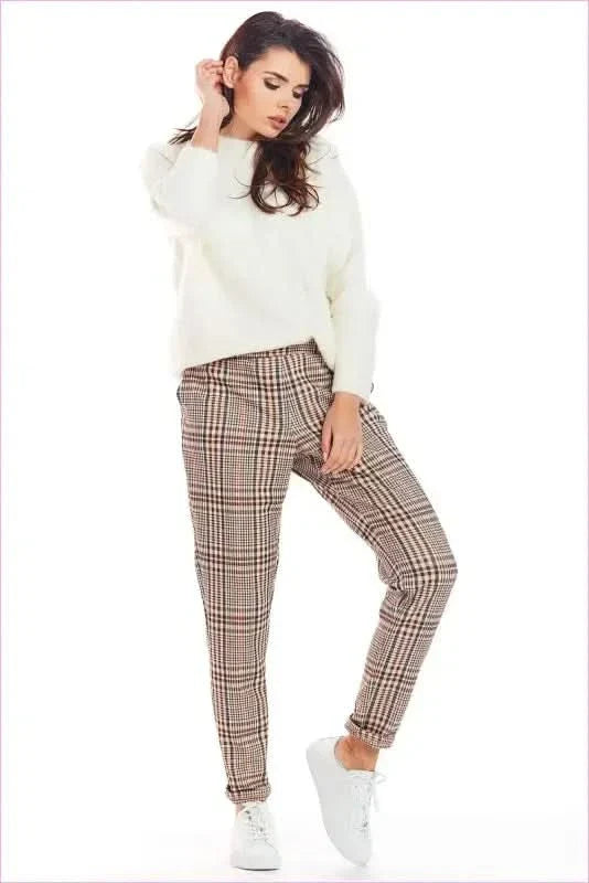 Checked Trousers Unique Fashion Style