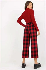 Checkered Pants Women's Fashion Style