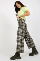 Checkered Pants Women's Fashion Style