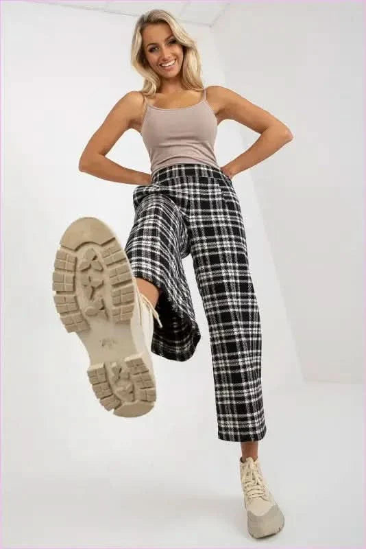 Checkered Pants Women's Fashion Style
