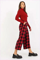 Checkered Pants Women's Fashion Style
