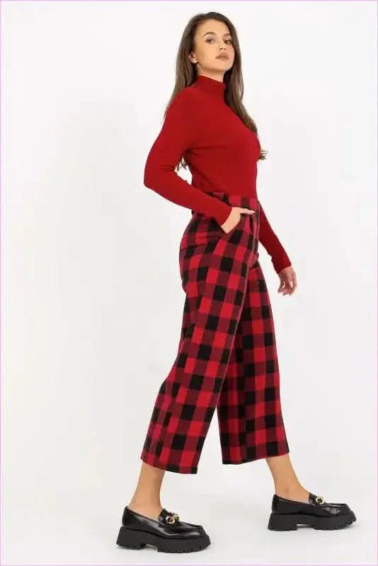 Checkered Pants Women's Fashion Style