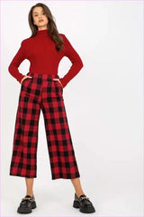 Checkered Pants Women's Fashion Style