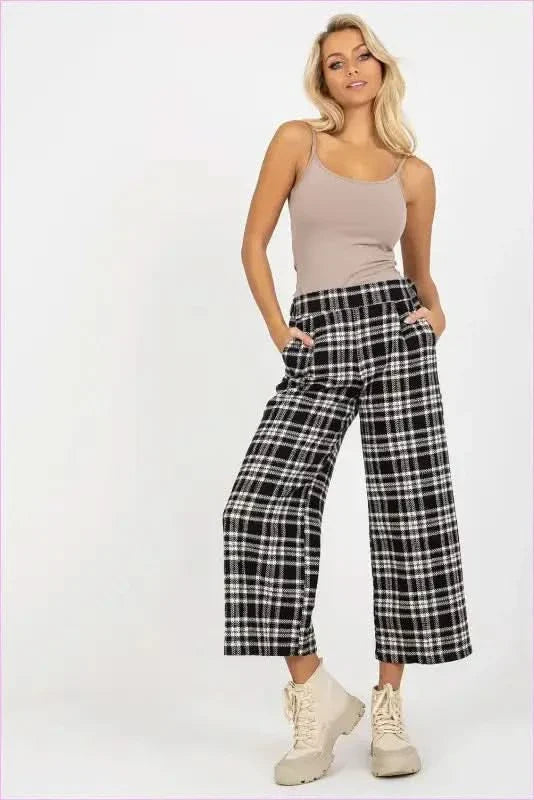 Checkered Pants Women's Fashion Style