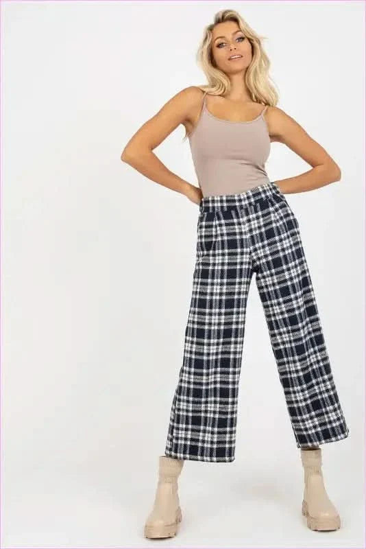 Checkered Pants Women's Fashion Style