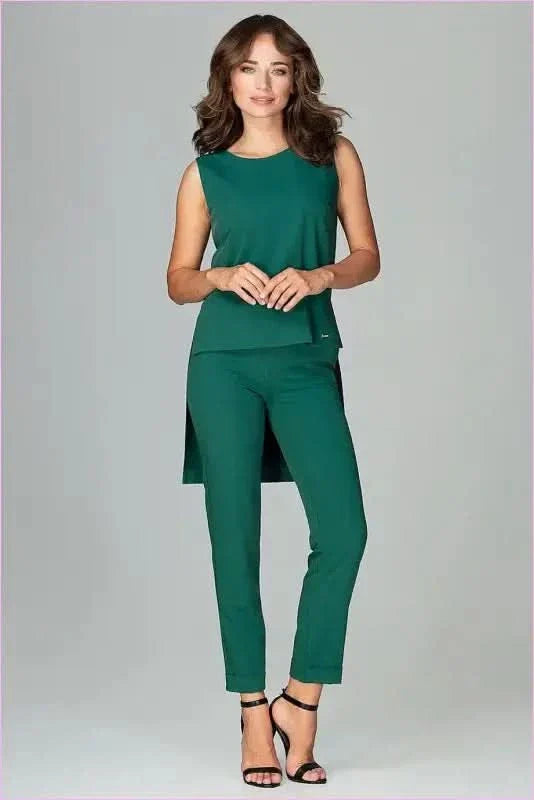 Chic Blouse and Trousers Set Unique Style Fashion