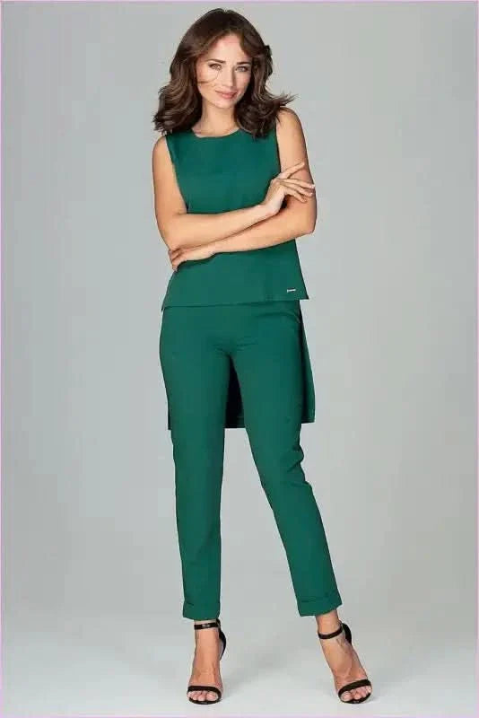 Chic Blouse and Trousers Set Unique Style Fashion