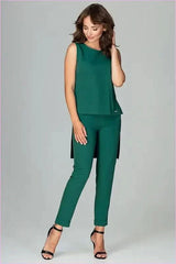 Chic Blouse and Trousers Set Unique Style Fashion