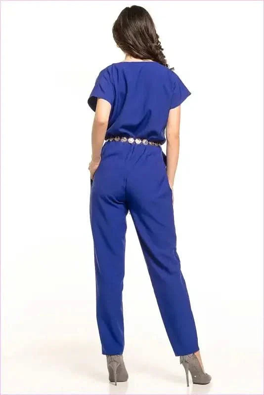 Chic Envelope Neck Jumpsuit Unique Style Fashion