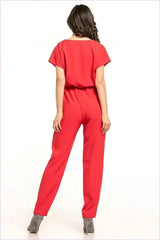 Chic Envelope Neck Jumpsuit Unique Style Fashion