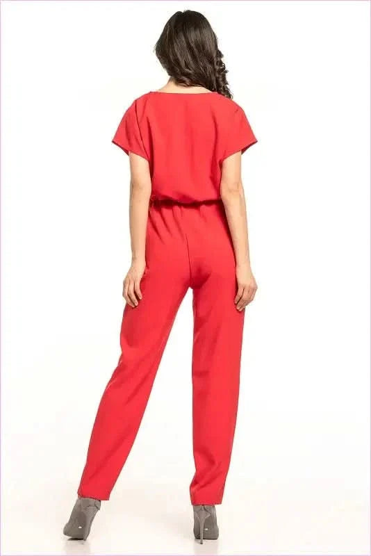 Chic Envelope Neck Jumpsuit Unique Style Fashion